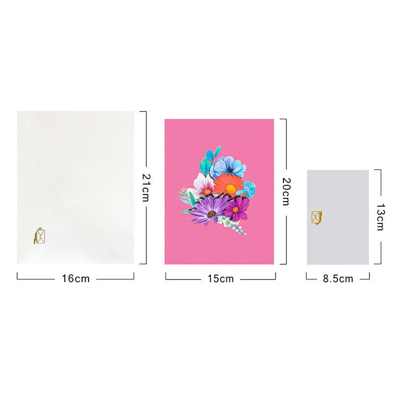 Graceful Galsang Flower Elegant 3D Pop Up Greeting Card