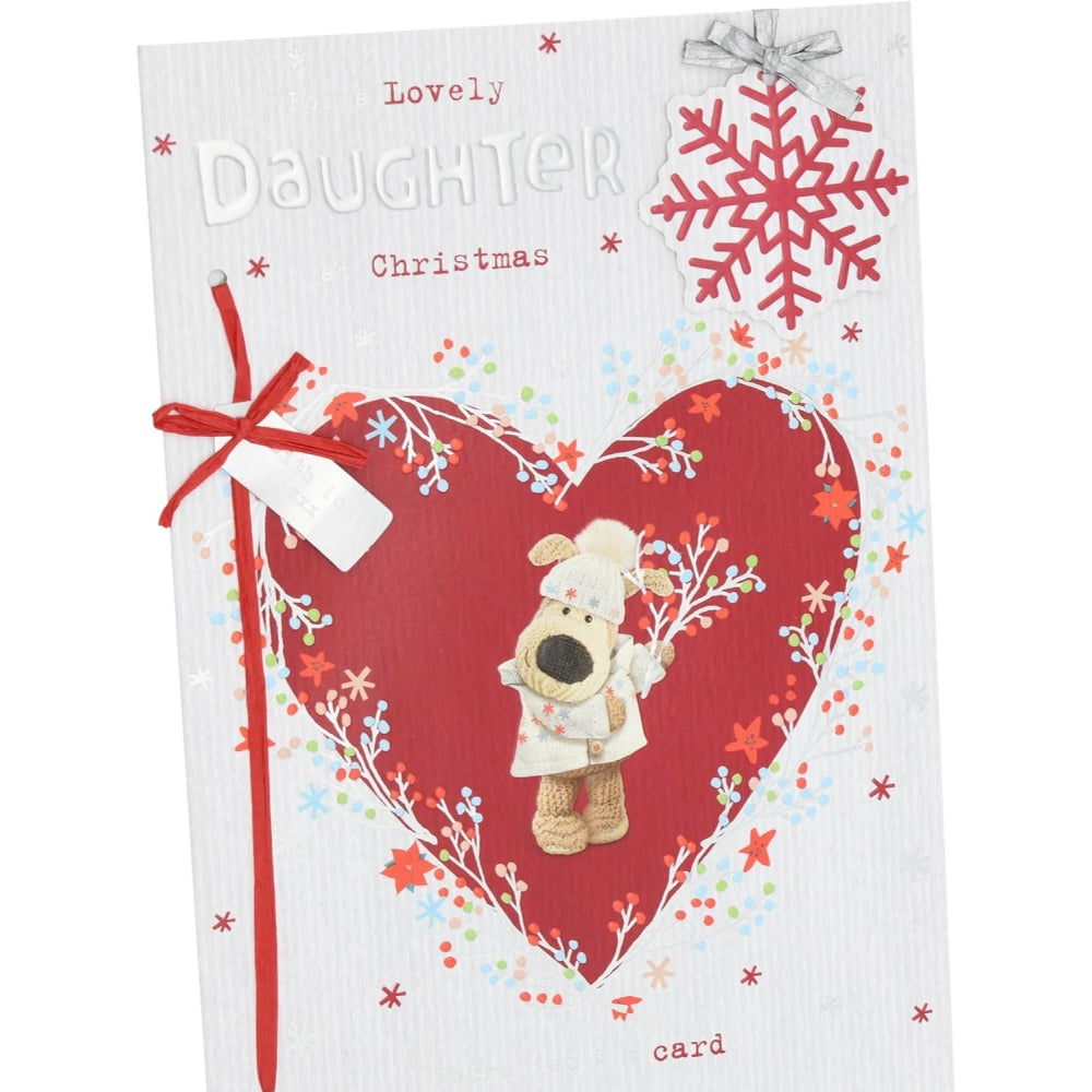 Boofle In Heart Wreath Daughter Christmas Card