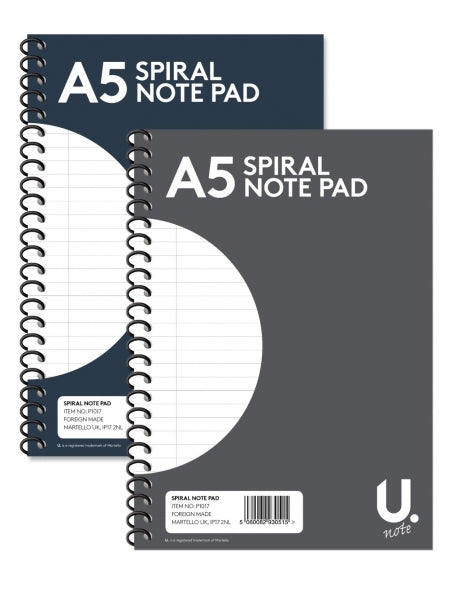 Single A5 64 Sheets Spiral Note Pad
