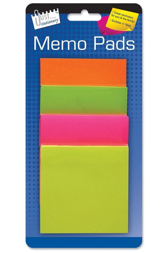 Pack Of 4 75 mm Sticky Memo Pads