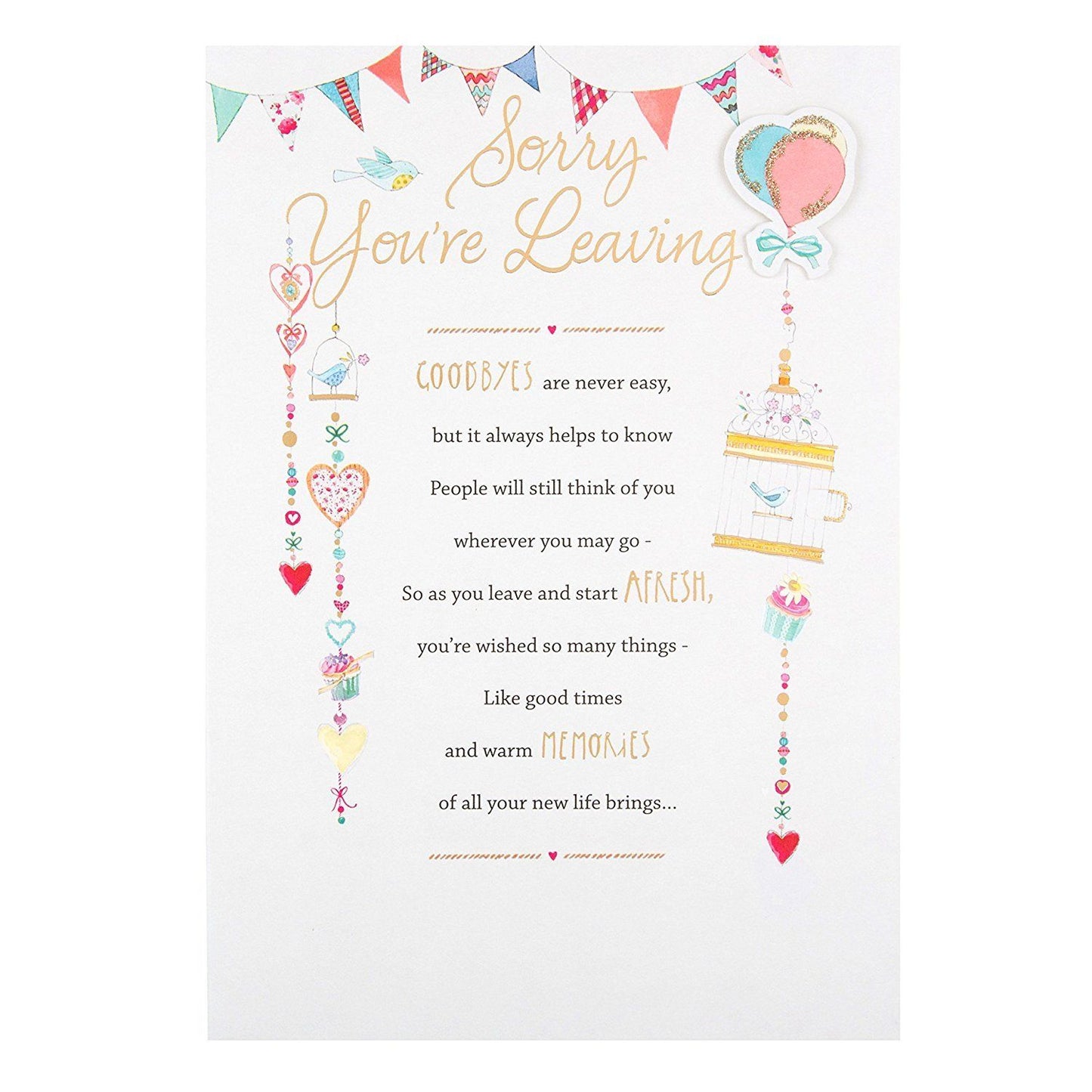 Sorry You Are Leaving Card "Start Afresh"