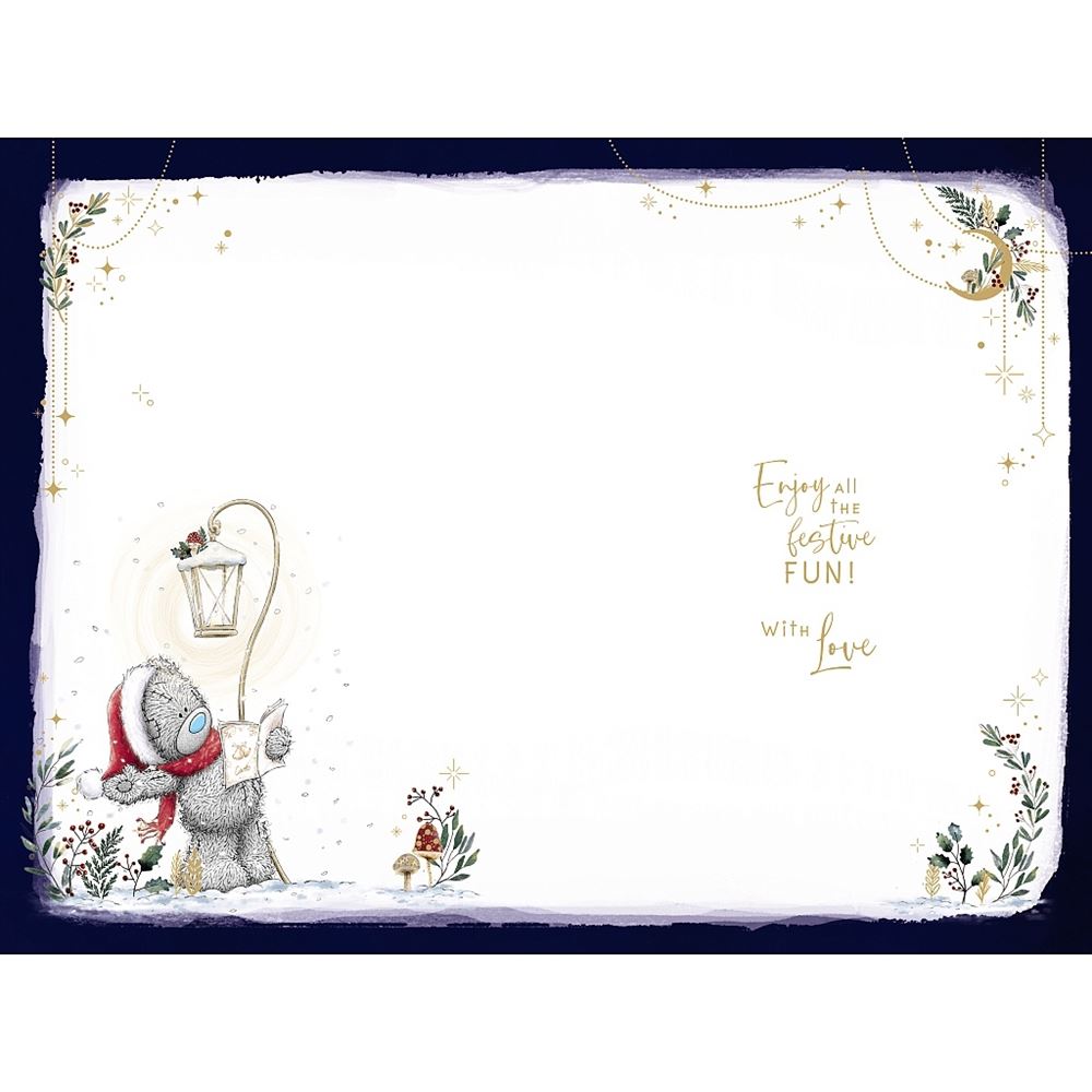 Bear And Lantern For A Lovely Friend Christmas Card