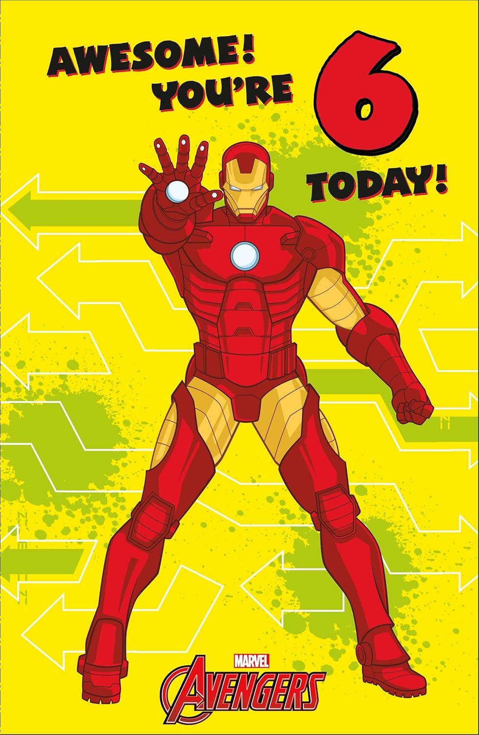 Marvel Unique Iron Man Design 6th Birthday Greeting Card