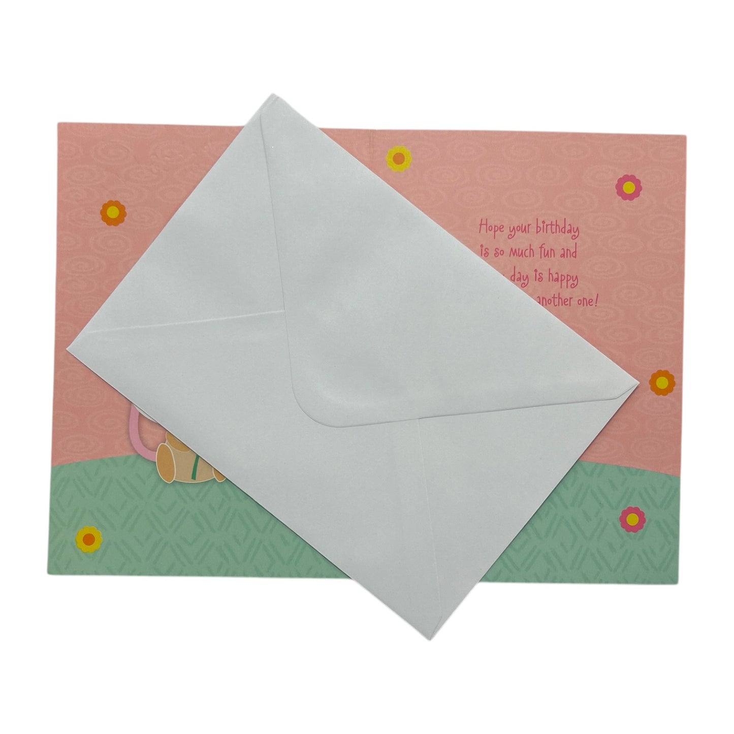 Age 02 Female Juvenile Mouse with Flower Design Birthday Card