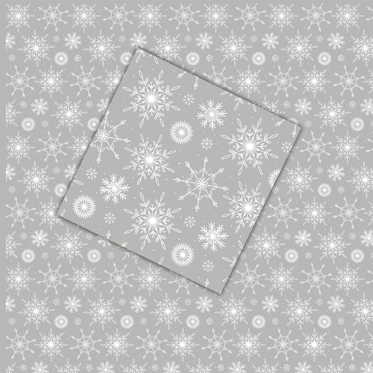Pack of 8 Santa Snowflake Holly Christmas Gift Wrapping Paper Sheets