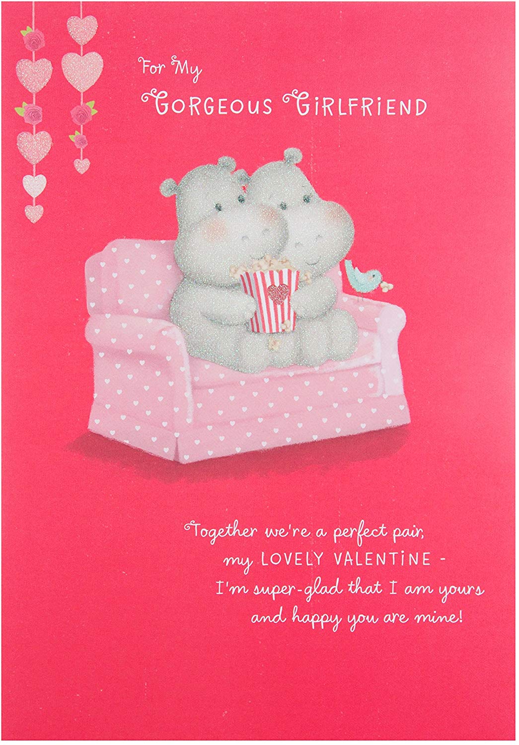 Girlfriend Valentine's Day Card 'Gorgeous'