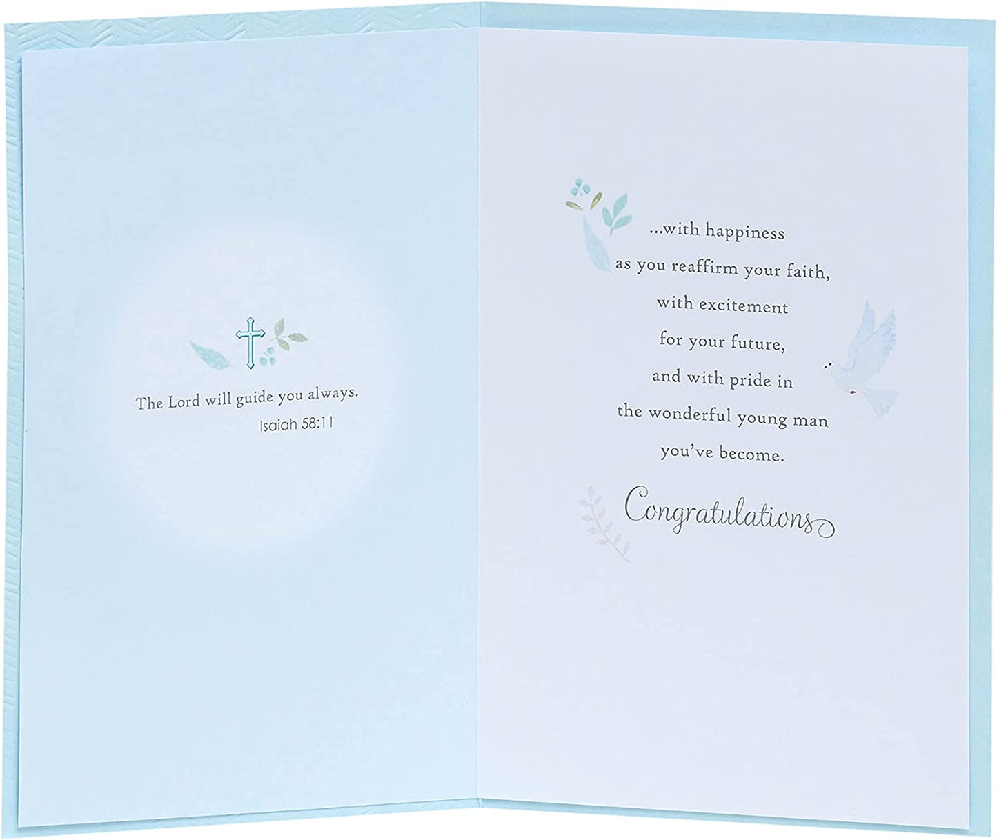 Confirmation Card For Boy Baby Blue Design