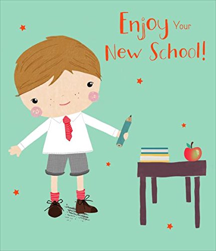 Enjoy Your New School Greeting Card Good Luck Cards For Boy