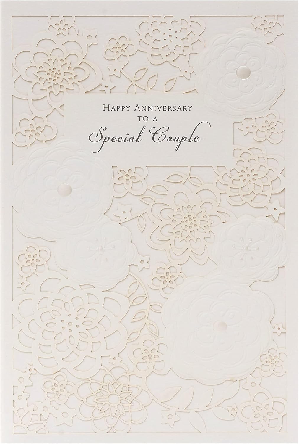 Laser Cut Design Special Couple Anniversary Congratulations Card