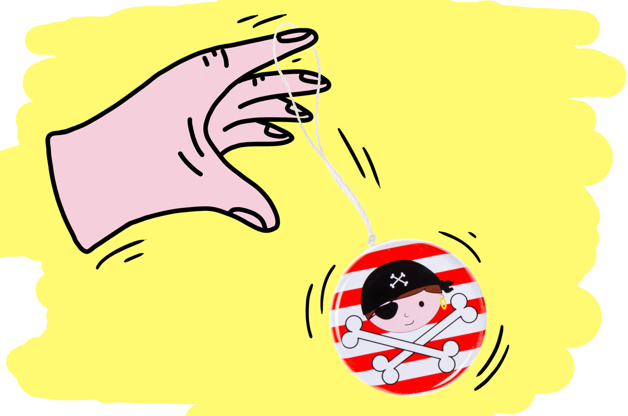 Pack of 24 Metal Yo-Yo Pirate Return Tops