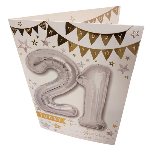 21 Today Balloon Boutique Greeting Card