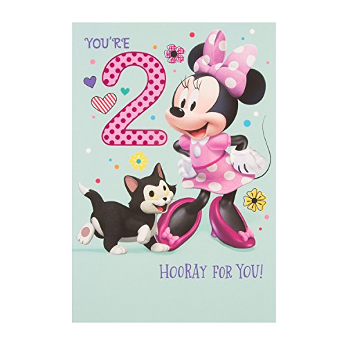 "Hooray" Minnie Mouse 2nd Birthday Card