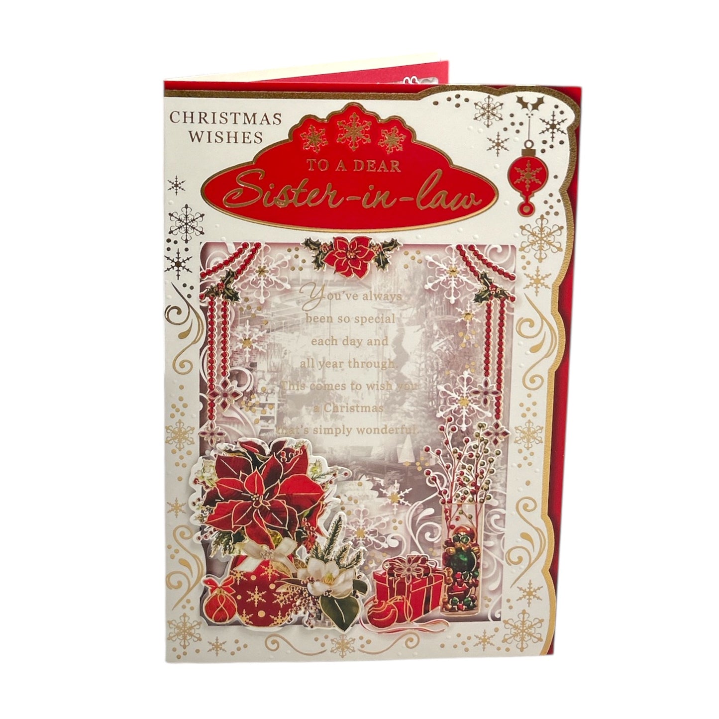 To a Dear Sister In Law Simply Beautiful Wishes Verse Christmas Card