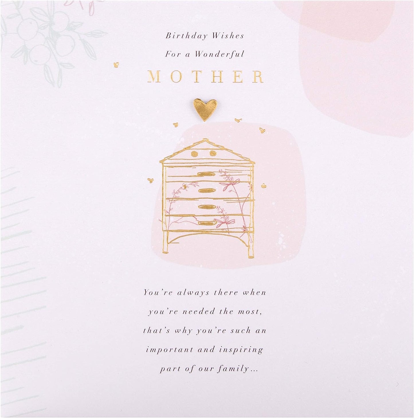 Mother Birthday Card Contemporary Design with Heartfelt Message