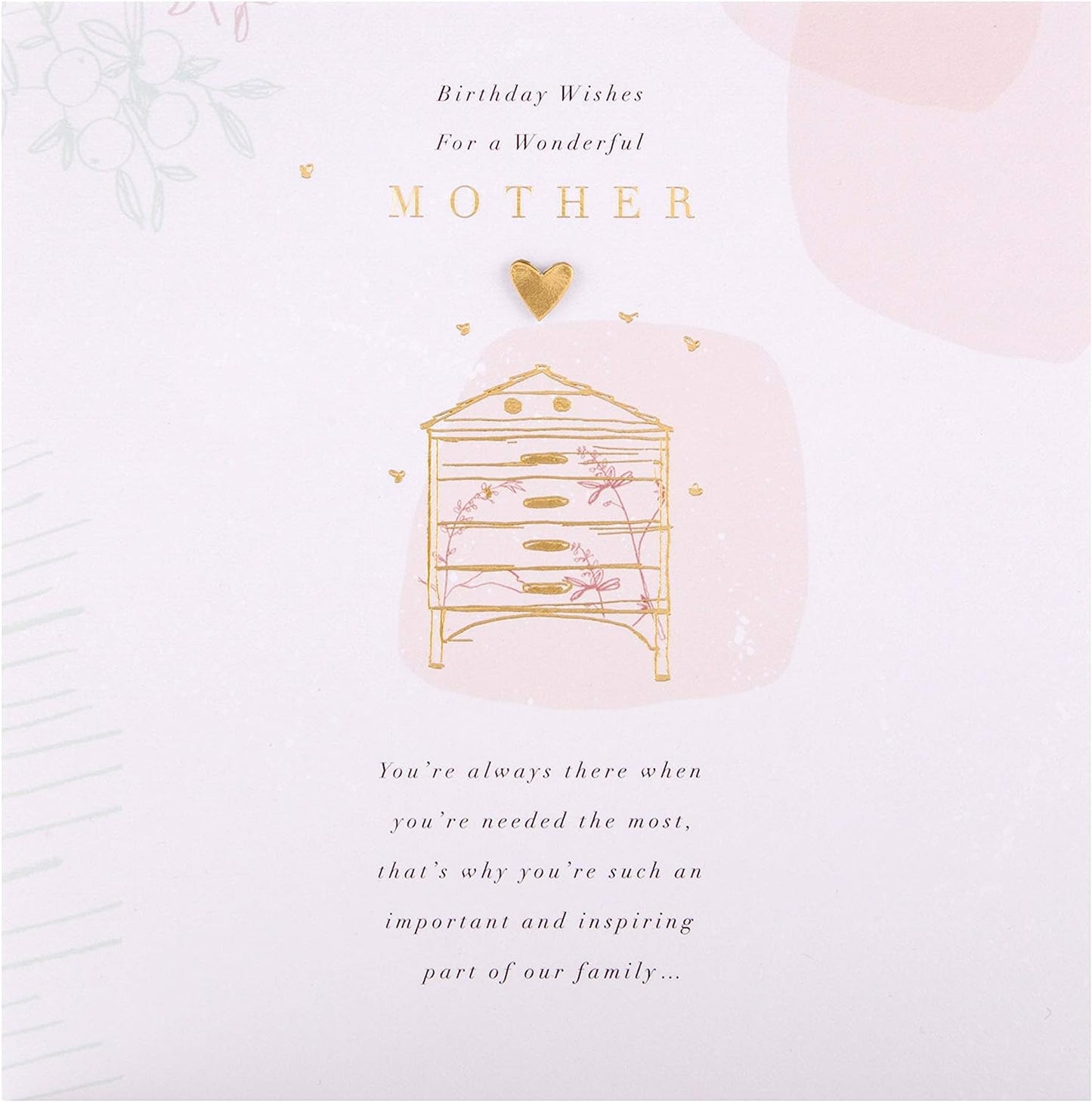 Mother Birthday Card Contemporary Design with Heartfelt Message 