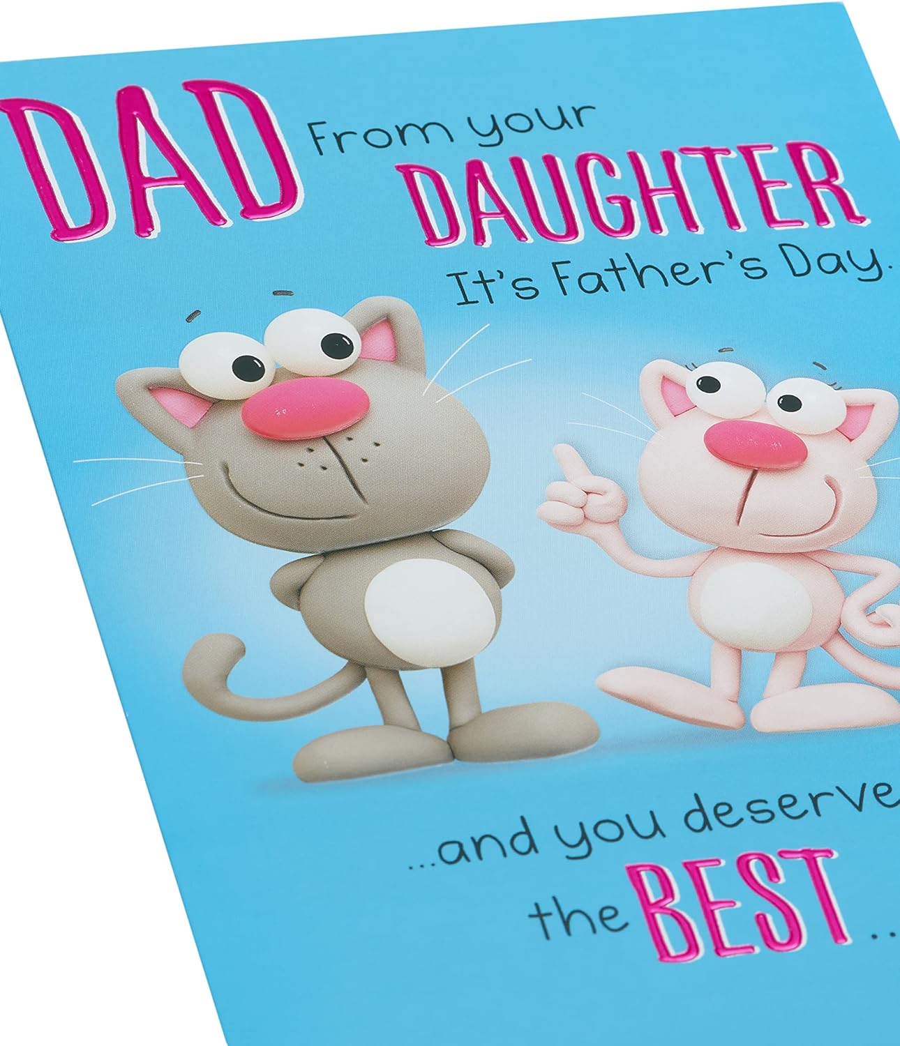 Funny Cat Design for Dad From Daughter Father's Day Card
