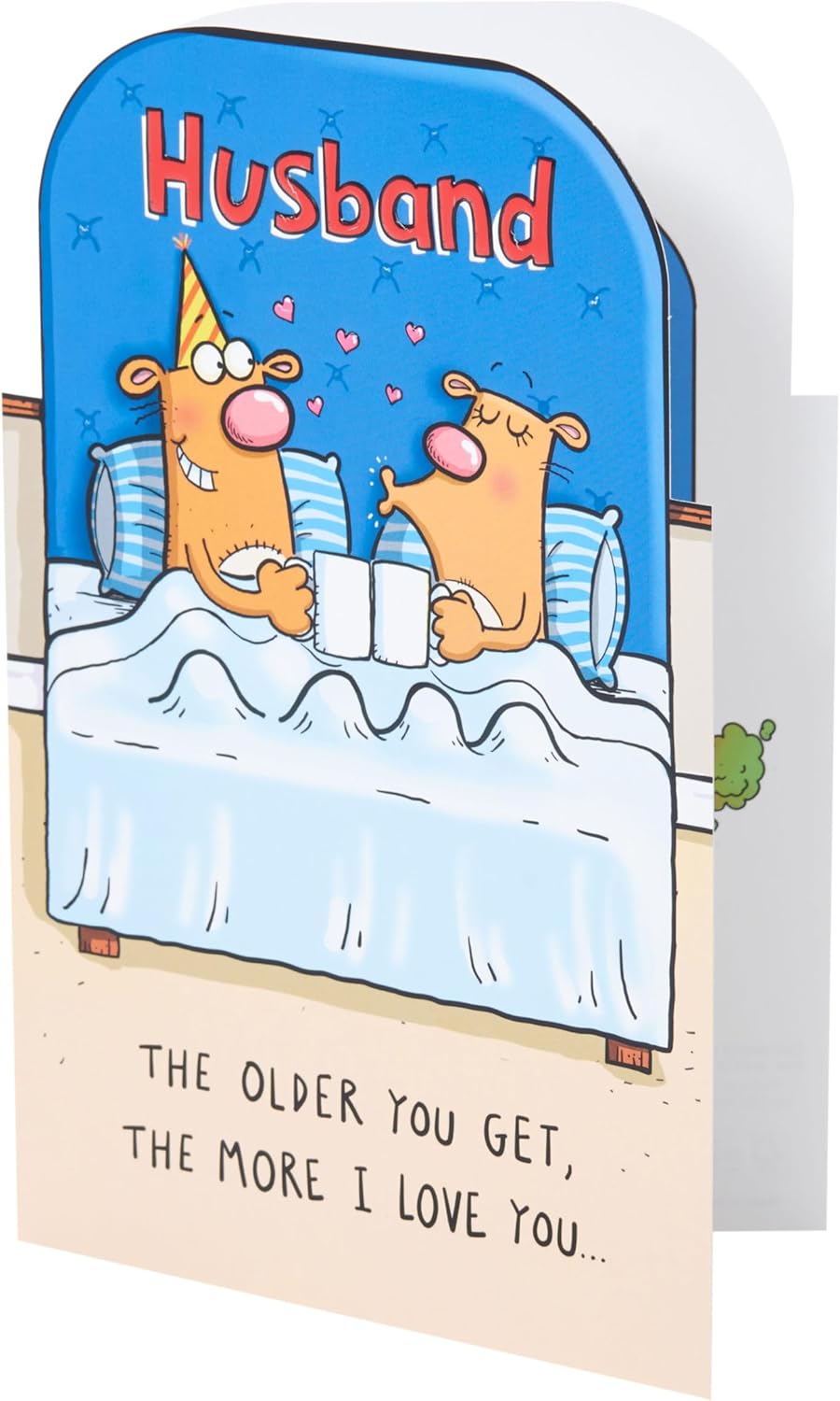 Funny Cartoon Couple Design Husband Birthday Card