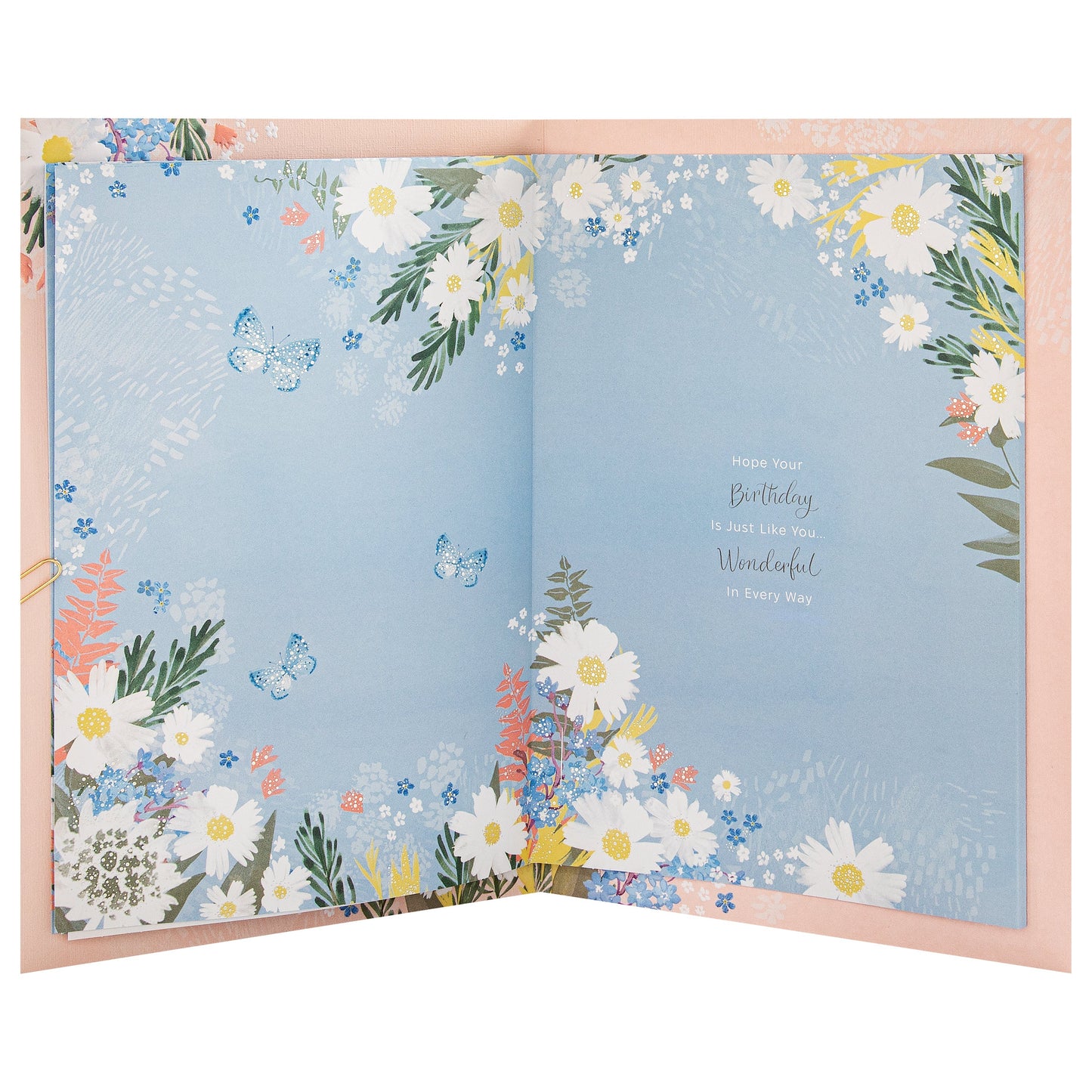 Pink Florals Design & Heartfelt Verse Daughter Birthday Card