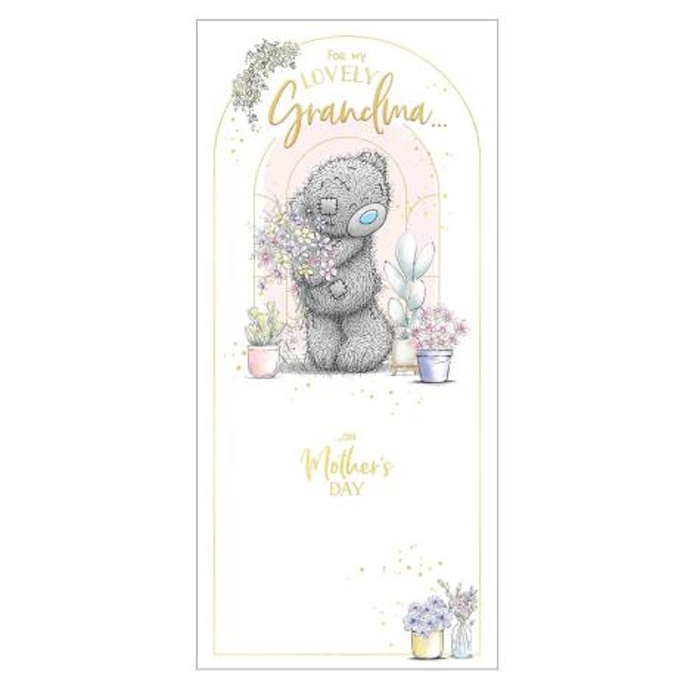 For Lovely Grandma Bear Holding Flowers Design Mother's Day Card