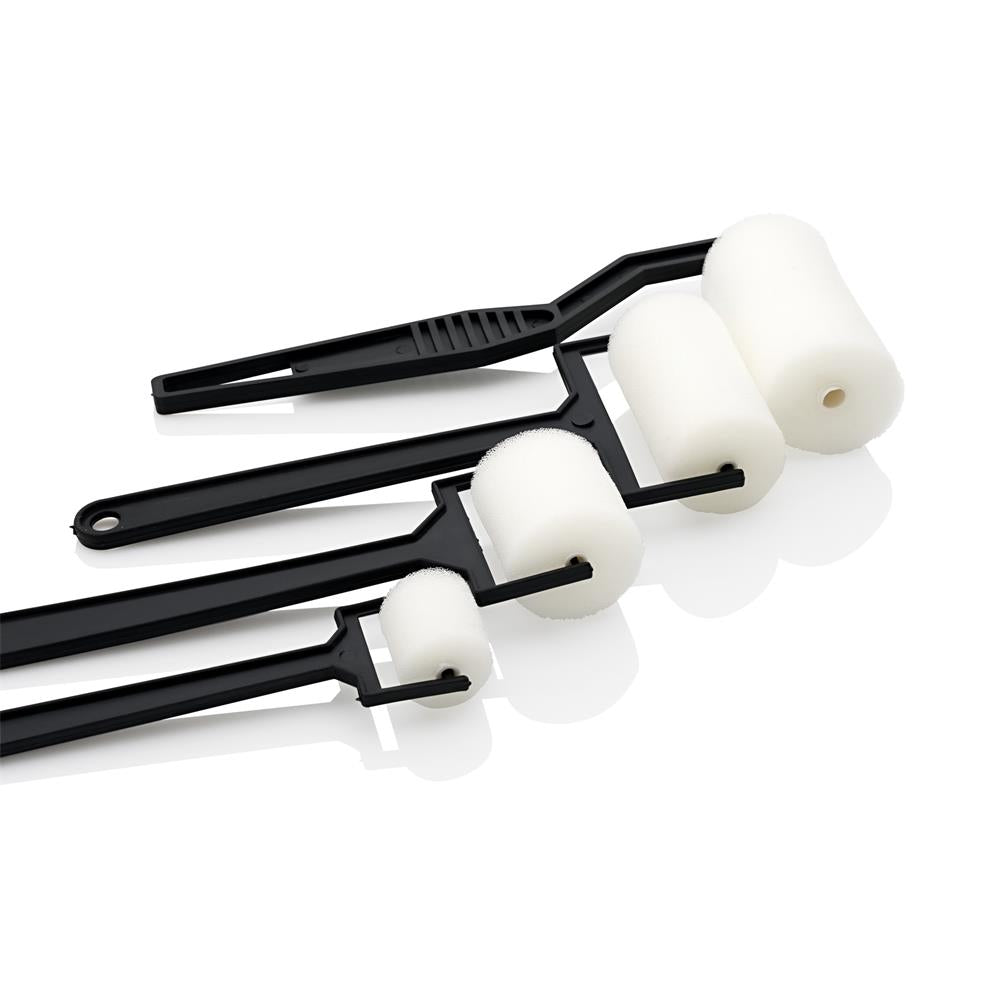 Pack of 4 Assorted Sizes Professional Sponge Rollers by Icon Art