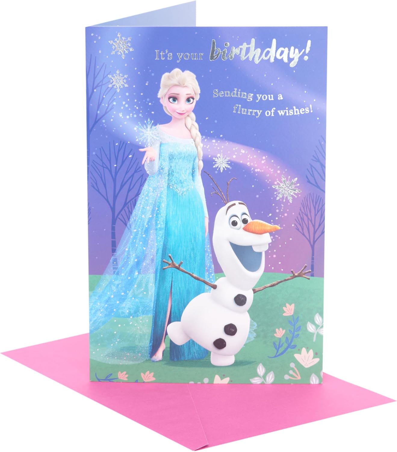 Disney Frozen Elsa & Olaf Design Birthday Card