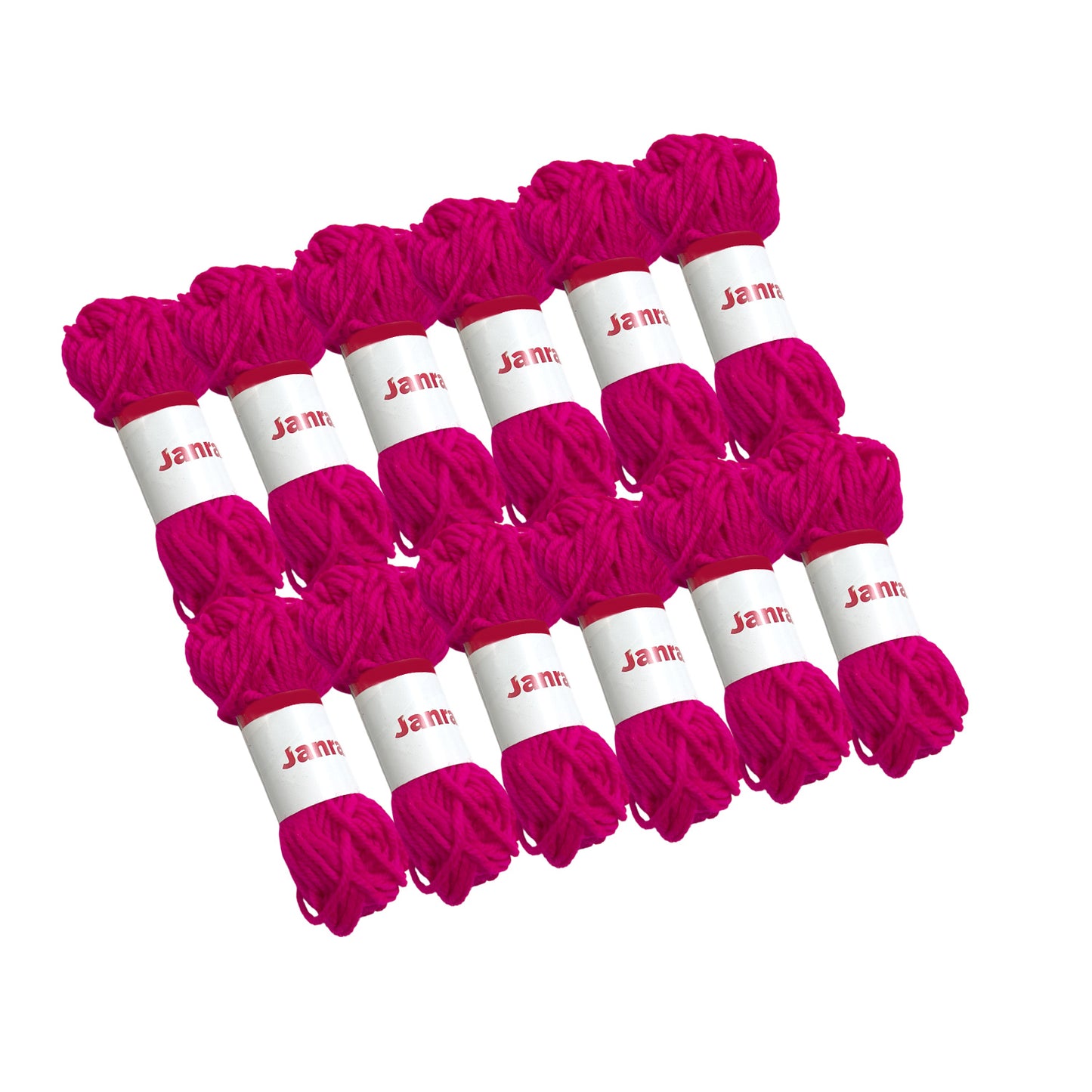 Pack of 10 Hot Pink Acrylic Yarn Rolls – 10g each, 4 Strand 8 Ply Knitting Wool
