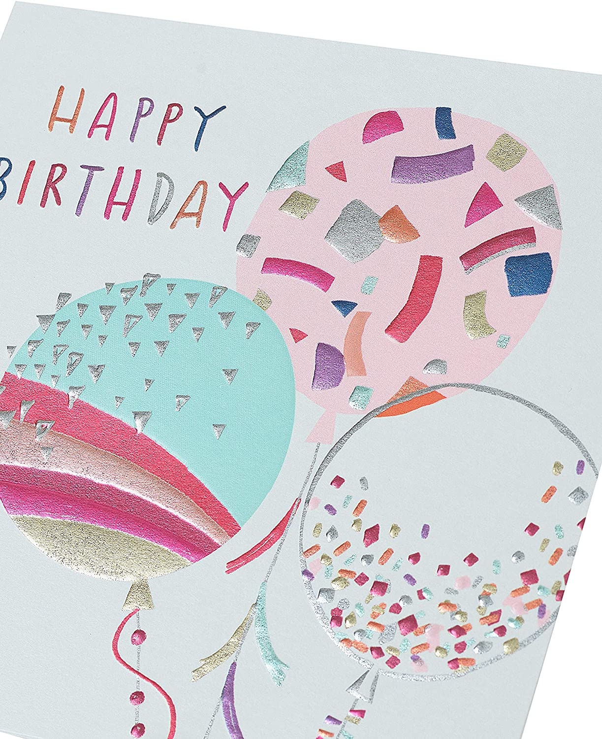 Foil Finished Balloons Pretty Birthday Card For Her