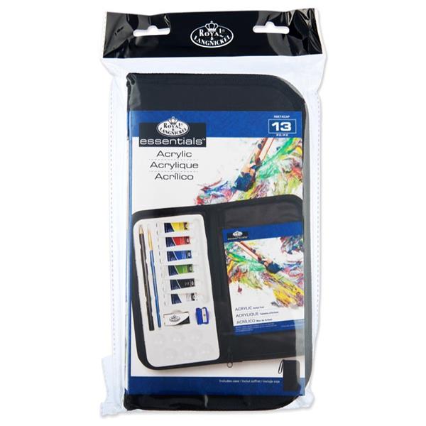 13 Pieces Essentials Keep & Carry Acrylic Painting Set In Case by Royal & Langnickel