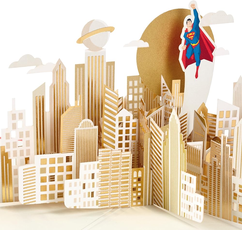 DC Comics Superman 3D & Pop Up Any Occasion Card Birthday Father's Day