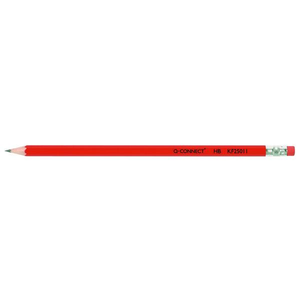 Pack of 12 HB Rubber Tipped Office Pencils by Q-Connect