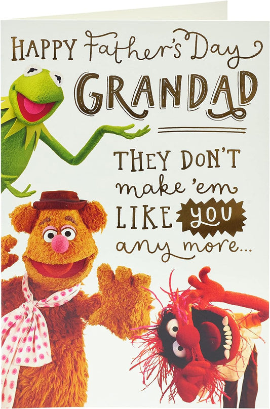 Disney The Muppets Gold Foil Design Grandad Father's Day Card