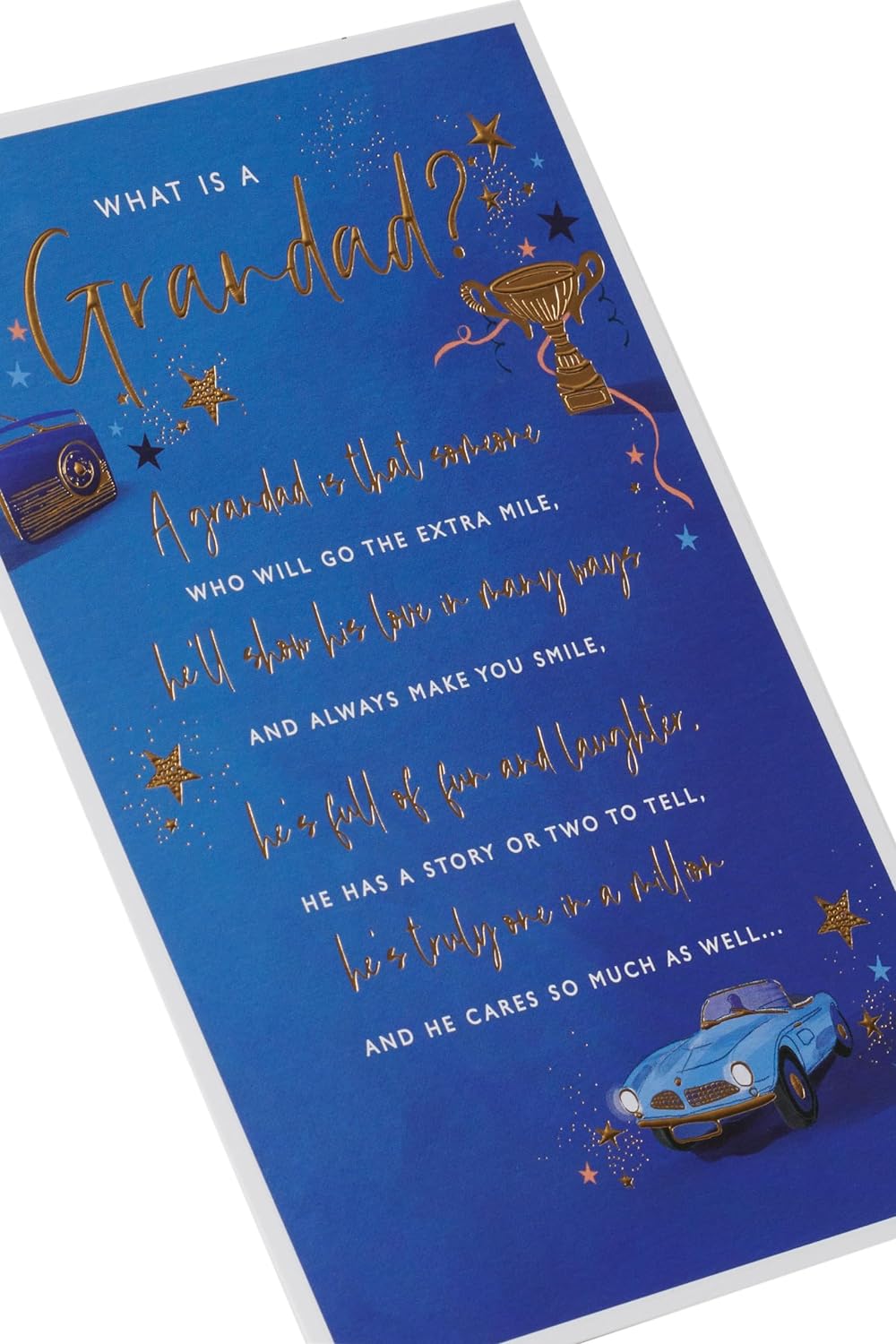 Classic Design Nice Verse Grandad Birthday Card