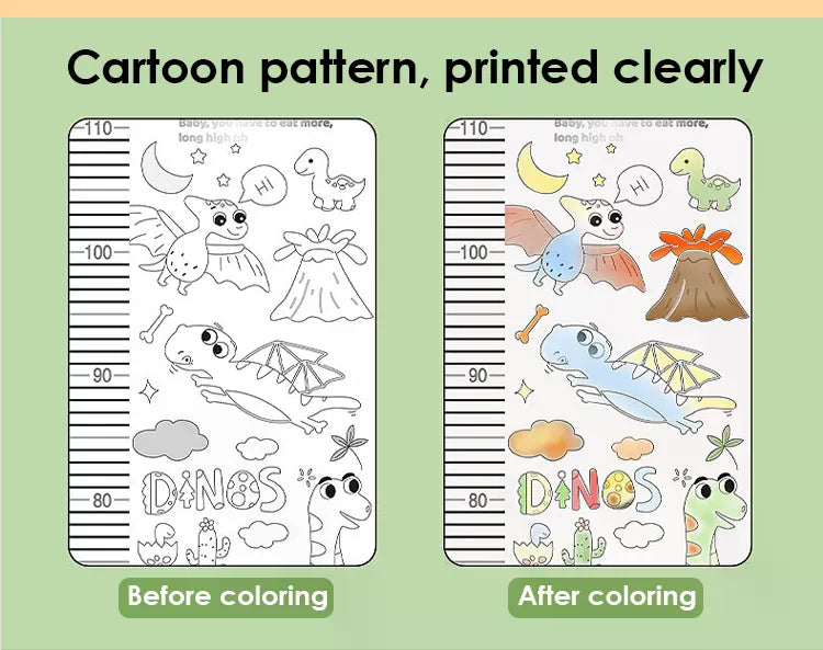 Doodling Height Chart Sticker with Removable Glue