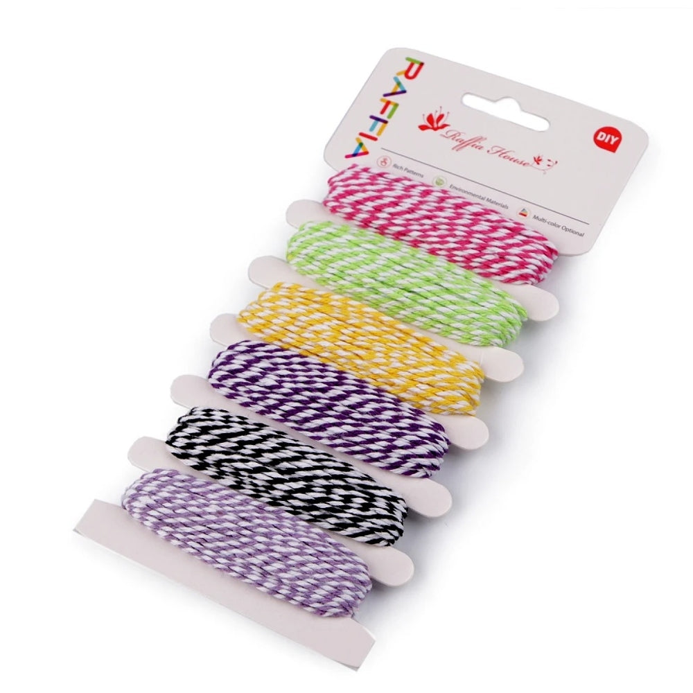 5m Raffia Craft Assorted Colours Cotton Thread String