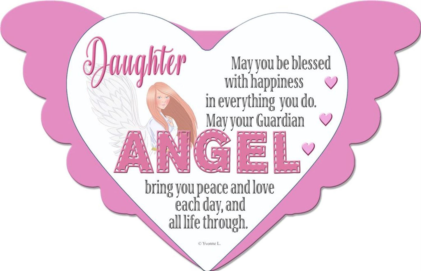 DAUGHTER Angel Heart Design Plaque