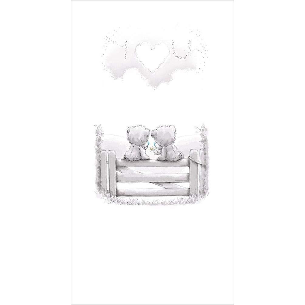 I LOVE YOU Cute Me to You Bear Whispers New Greeting Card