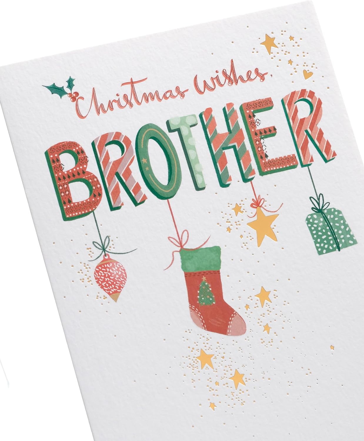 Hanging Ornaments Design Brother Christmas Card