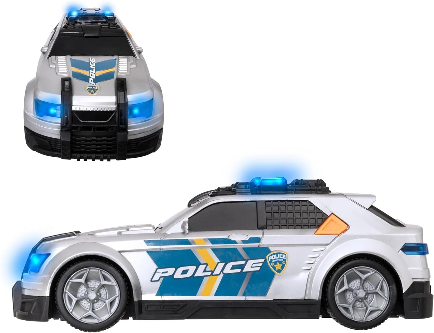 Teamsterz Mighty Medium Police Interceptor Realistic Lights & Siren Sounds Toy Car