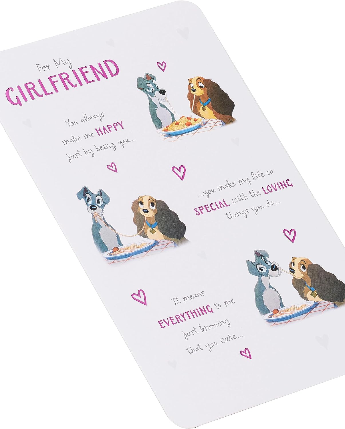 Lady and the Tramp Design Disney Girlfriend Birthday Card