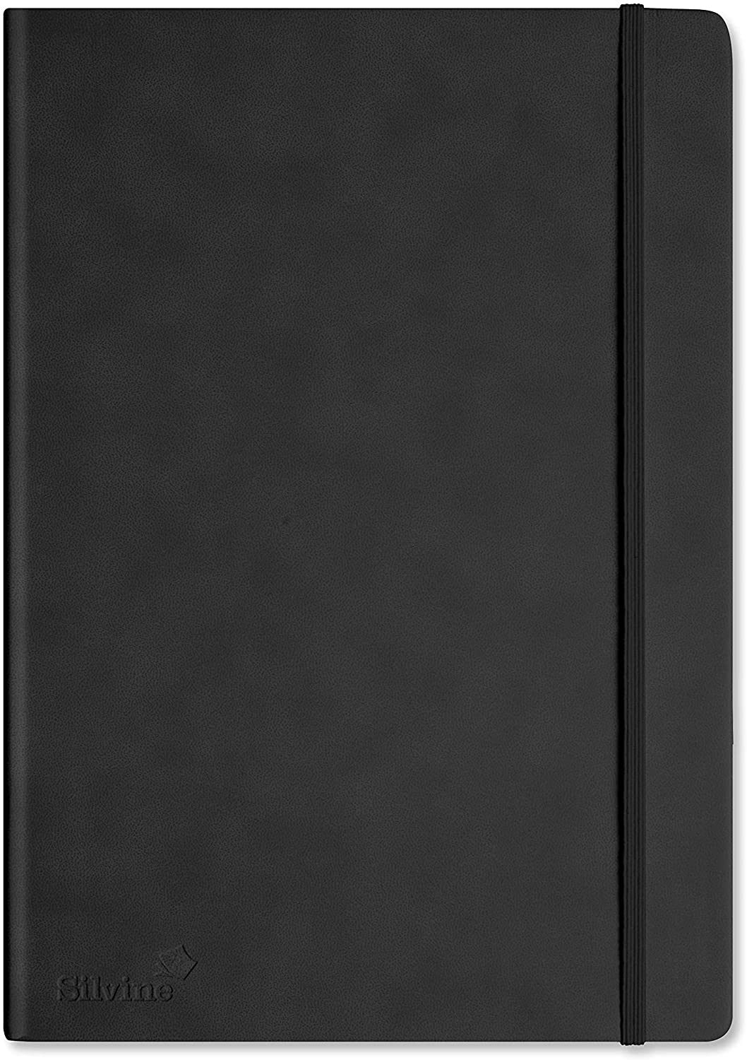 Silvine A4 Black 160 Pages Executive Soft Feel Notebook Journal 