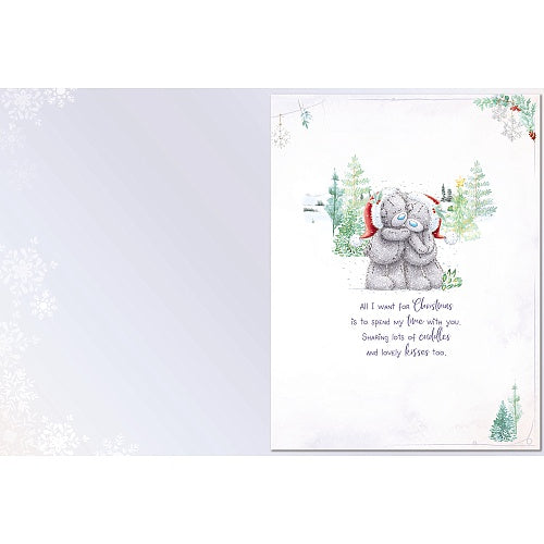 To My Wonderful Boyfriend Tatty Bears With Ice Skating Design Boxed Christmas Card