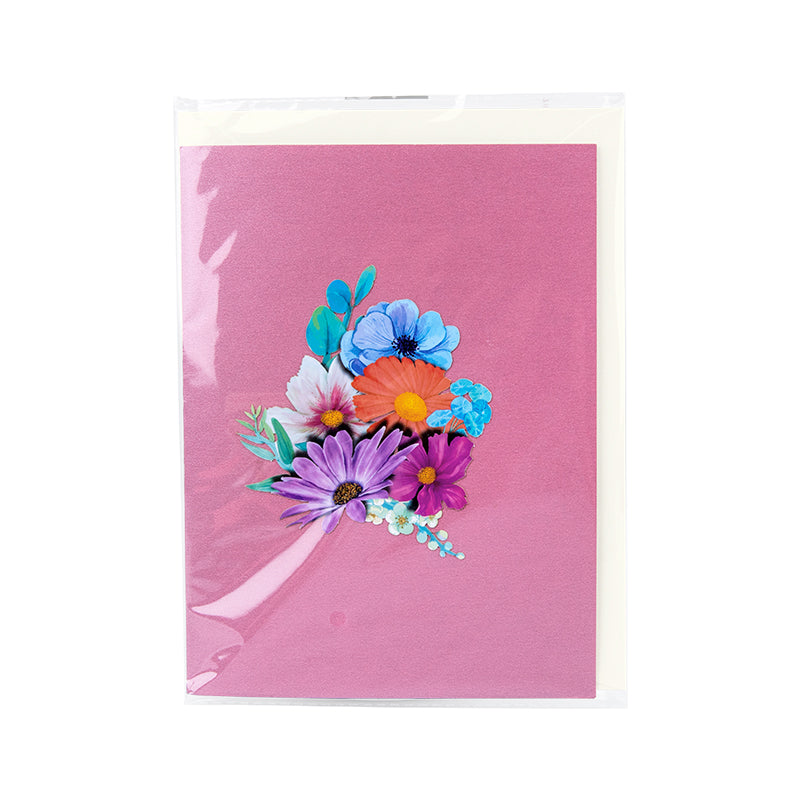 Graceful Galsang Flower Elegant 3D Pop Up Greeting Card
