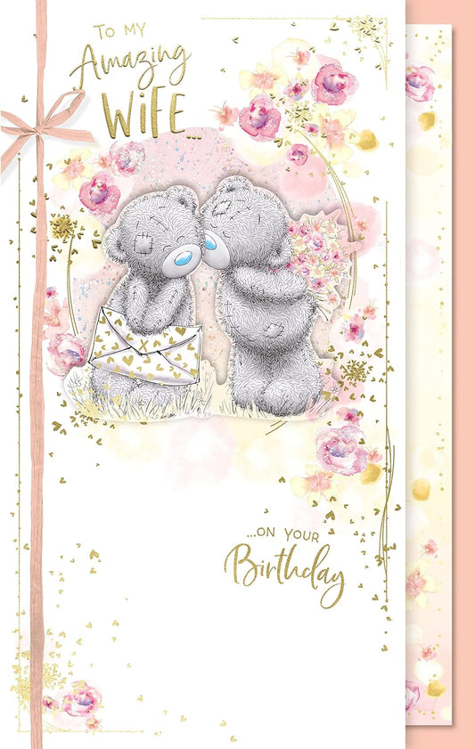 Bears Kissing Wife Birthday Card