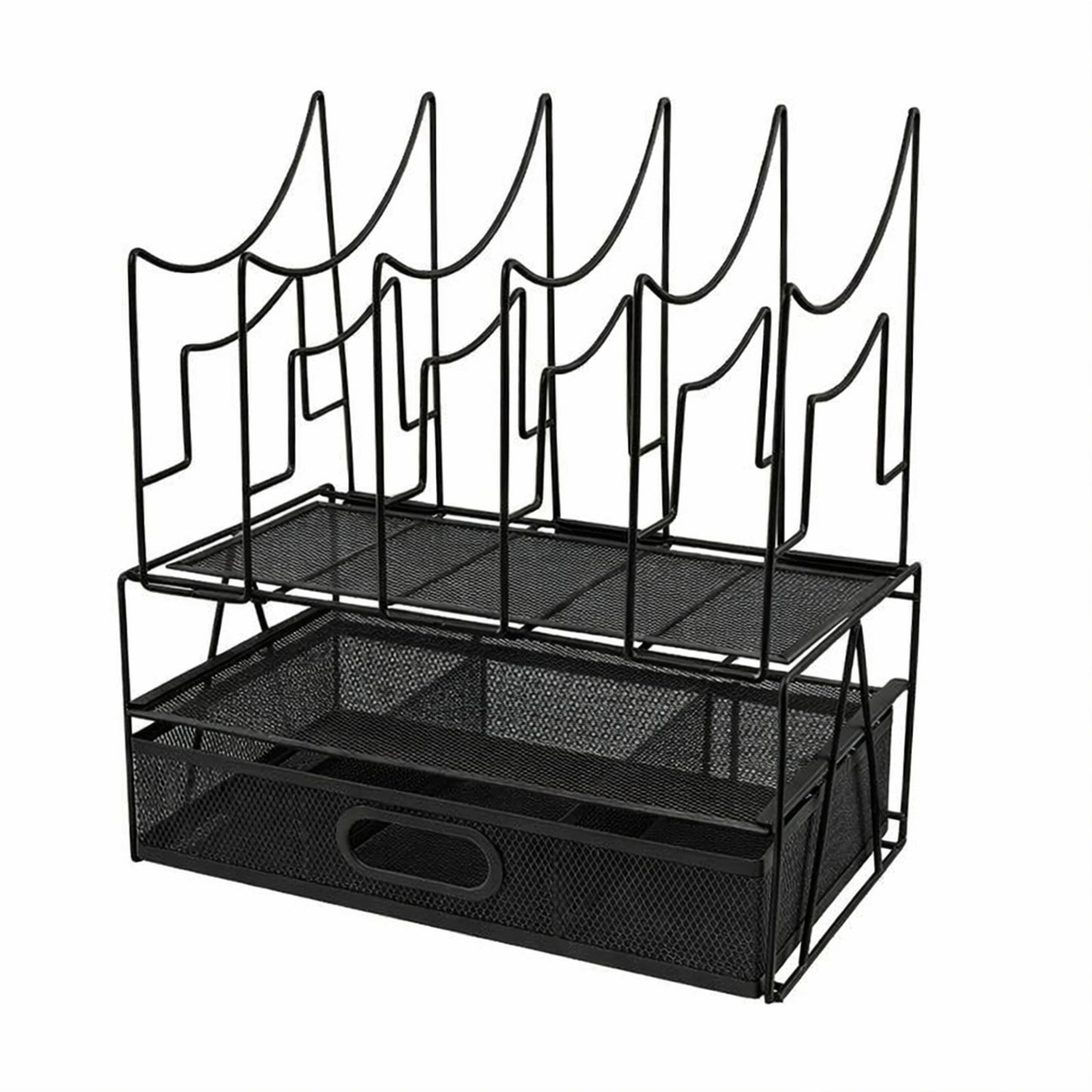 Black Desk Storage Rack Drawer-style File Document Organizer