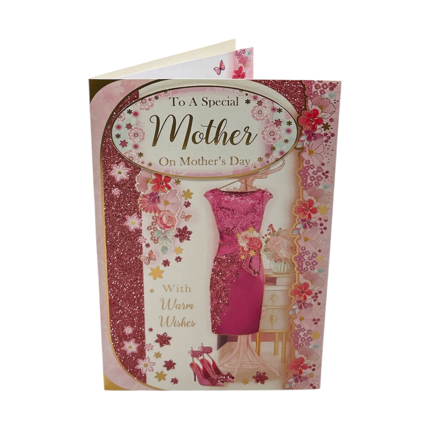 To A Special Mother Beautiful Pink Dress Design Mother's Day Card