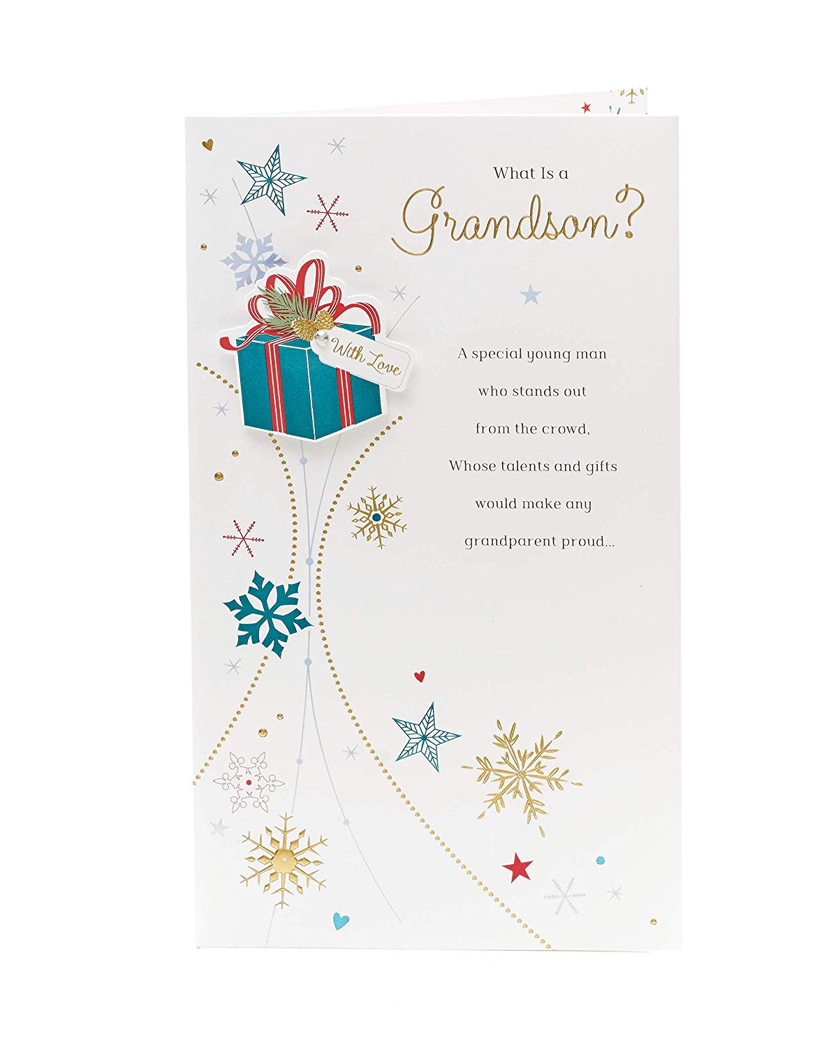 Grandson Traditional Verse Christmas Card