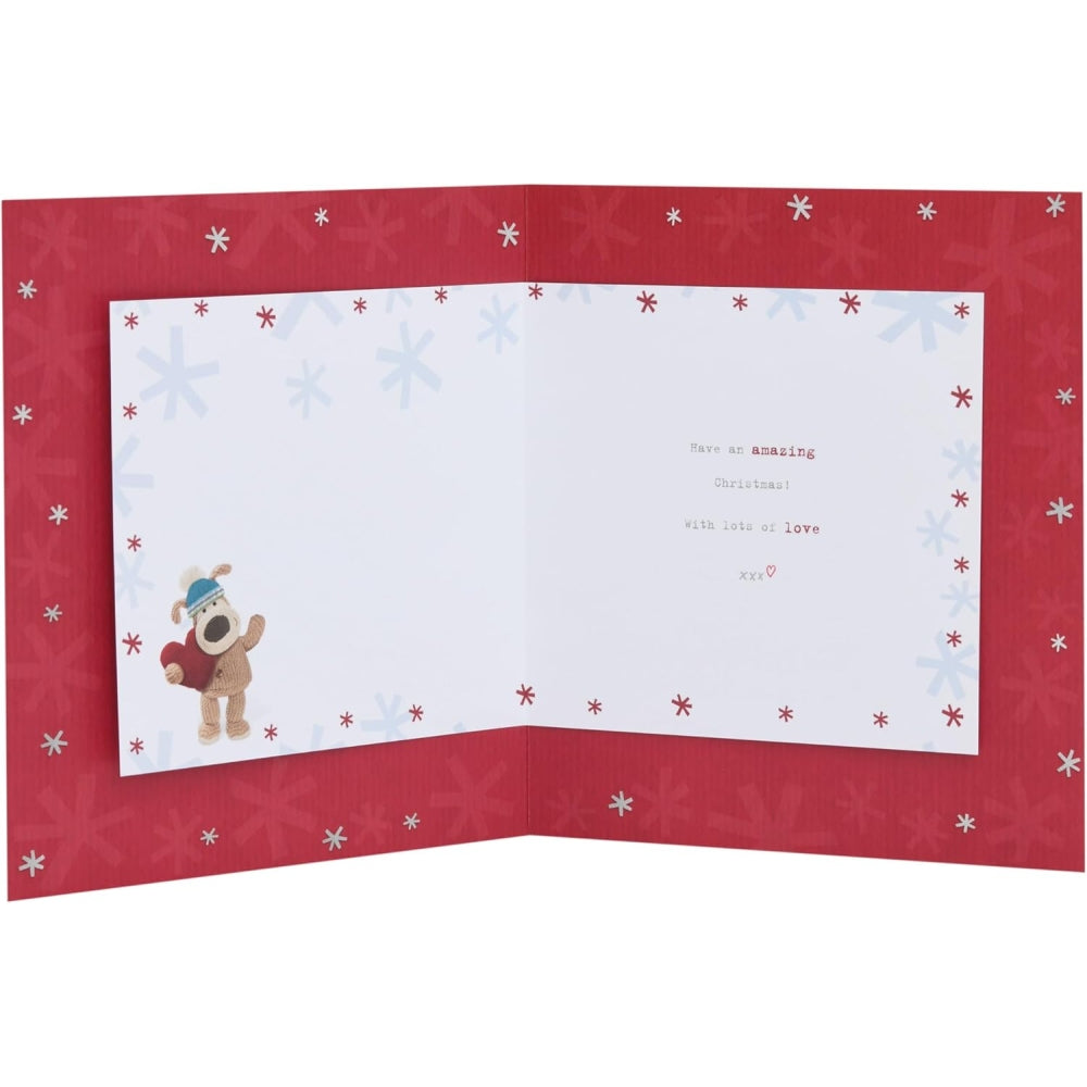 Boofle With Heart Boyfriend Christmas card