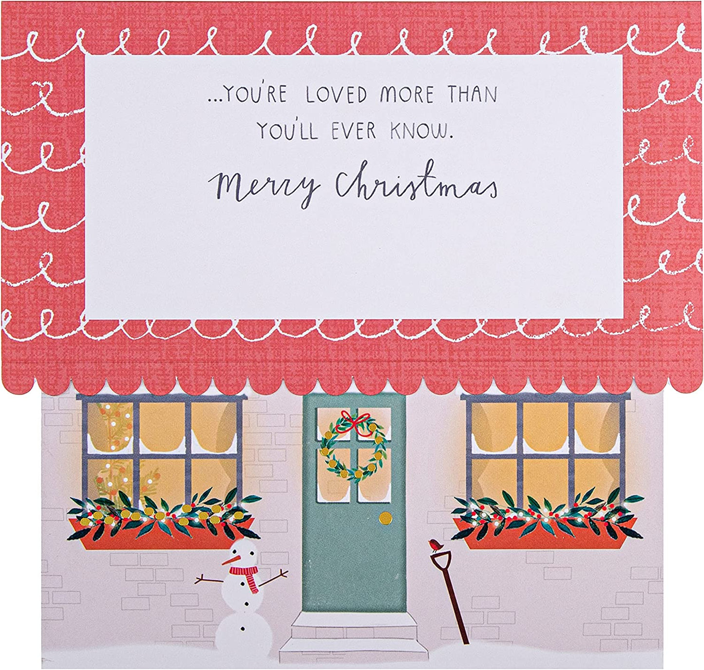 Mum and Dad Christmas Card Classic Pop-up 3D House Design