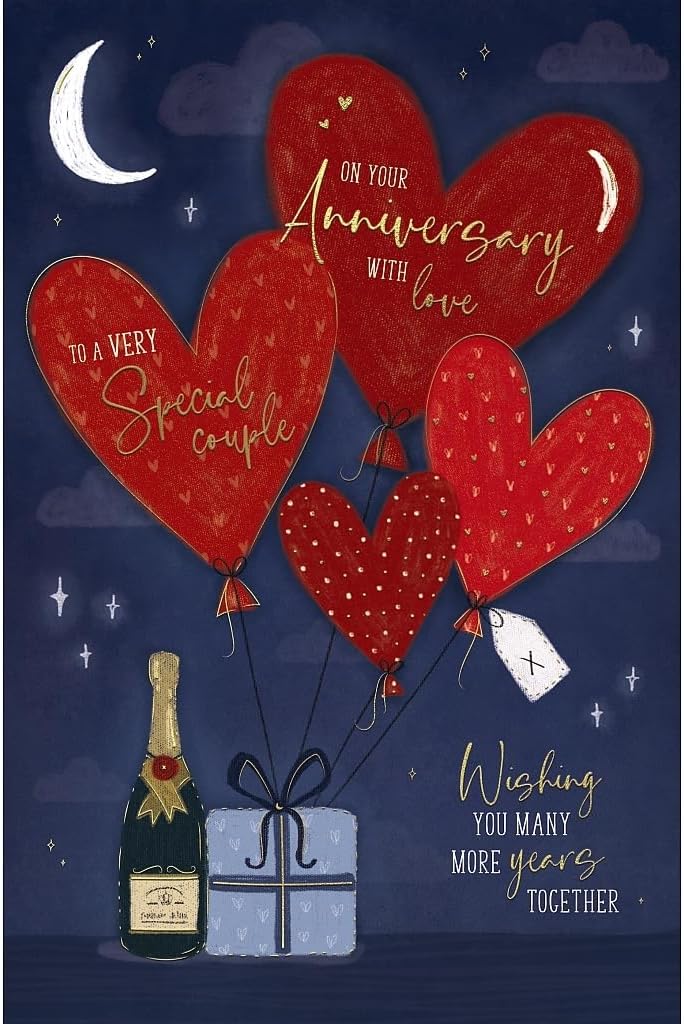 Heart Balloons Happy Anniversary Card– Shop Inc