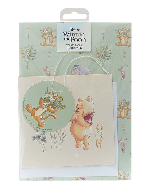 Disney Winnie the Pooh Gift Wrap, Gift Tag and Card 